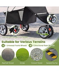 Cozito Wheel Pet Stroller for Small Dogs and Cats up to 33 lbs