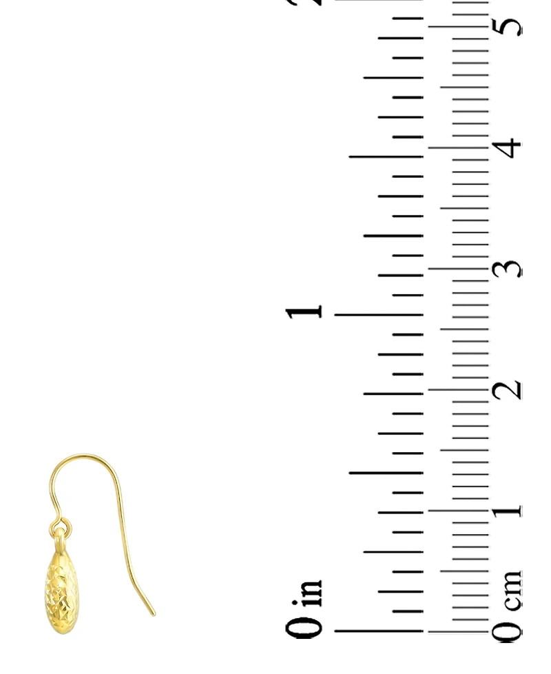 Macy's Crystal-Cut Teardrop Dangle Earrings in 10k Yellow Gold