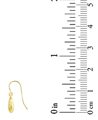 Macy's Crystal-Cut Teardrop Dangle Earrings in 10k Yellow Gold