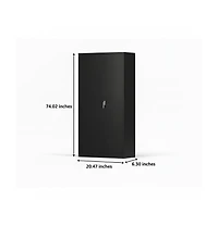 gaomon 74 Inch Heavy-Duty Steel Storage Cabinet, Freestanding Closet with Locking Doors, Adjustable Shelves