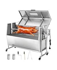 Cozito Rotisserie Grill, 38W Stainless Steel Spit Roaster with Wheels