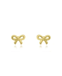 The Lovery Mini Bow Screw Back Stud Earrings 14K Yellow Gold