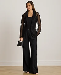Lauren Ralph Petite Mesh Single-Button Blazer