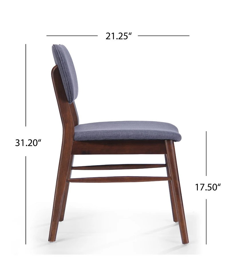 Rainsken Modern Dining Chairs Set of 2, Rubberwood Frame Upholstered Chair, for Living Room