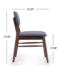 Rainsken Modern Dining Chairs Set of 2, Rubberwood Frame Upholstered Chair, for Living Room
