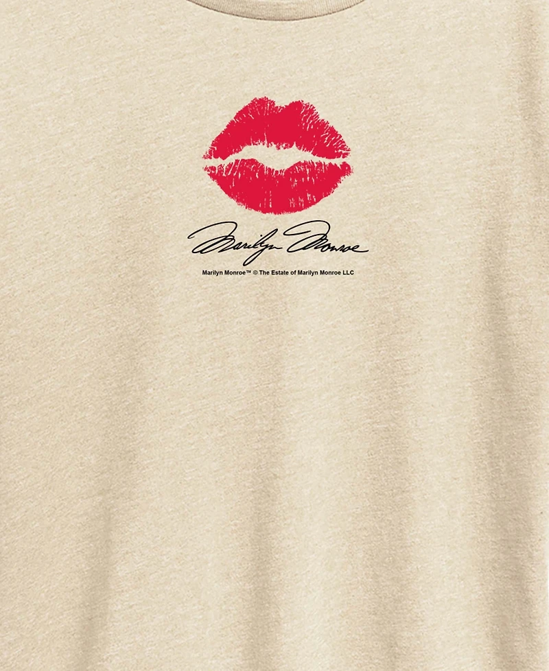 Hybrid Apparel Plus Marilyn Monroe Lipstick Kiss Graphic T-Shirt