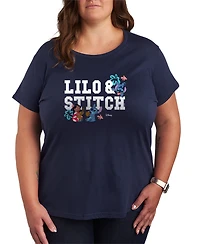Hybrid Apparel Plus Lilo Stitch Collegiate Graphic T-Shirt