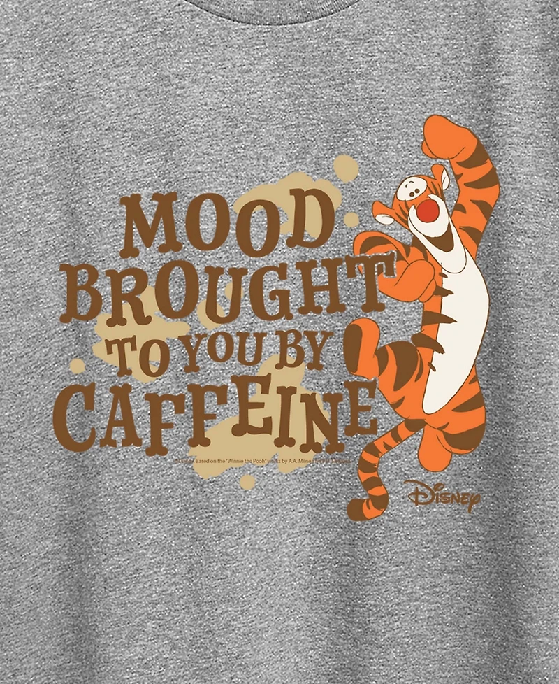Hybrid Apparel Plus Winnie The Pooh Tigger Mood Brought to You by Caffeine Graphic T-Shirt