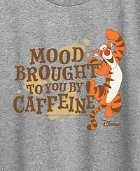Hybrid Apparel Plus Winnie The Pooh Tigger Mood Brought to You by Caffeine Graphic T-Shirt
