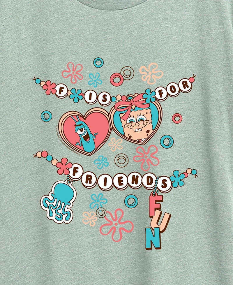 Hybrid Apparel Plus SpongeBob SquarePants Fun Friendship Bracelet Graphic T-Shirt