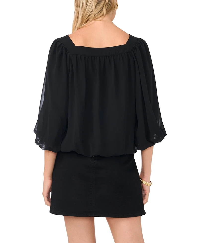 Vince Camuto Women's Square Neck Bubble Blouse
