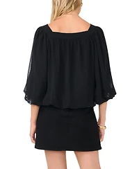 Vince Camuto Women's Square Neck Bubble Blouse