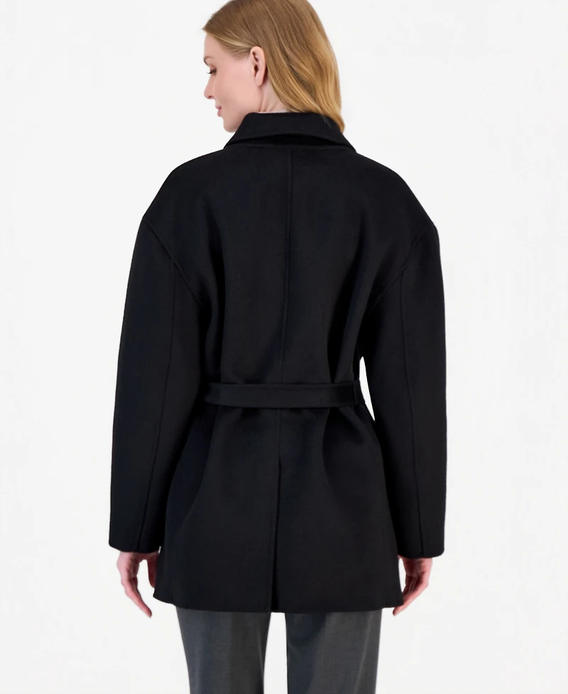 Tahari Women's Double-Faced Belted Coat