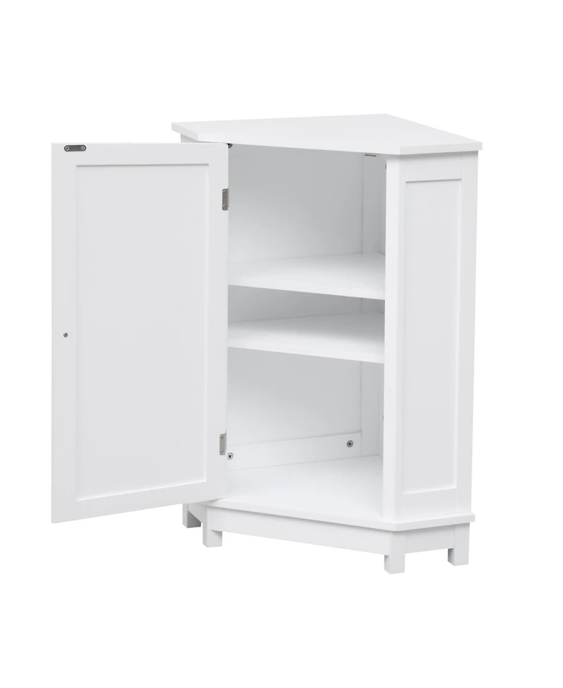 Midola Bathroom Cabinet Triangle Corner Storage Cabinet with Adjustable Shelf Modern Style Mdf Board