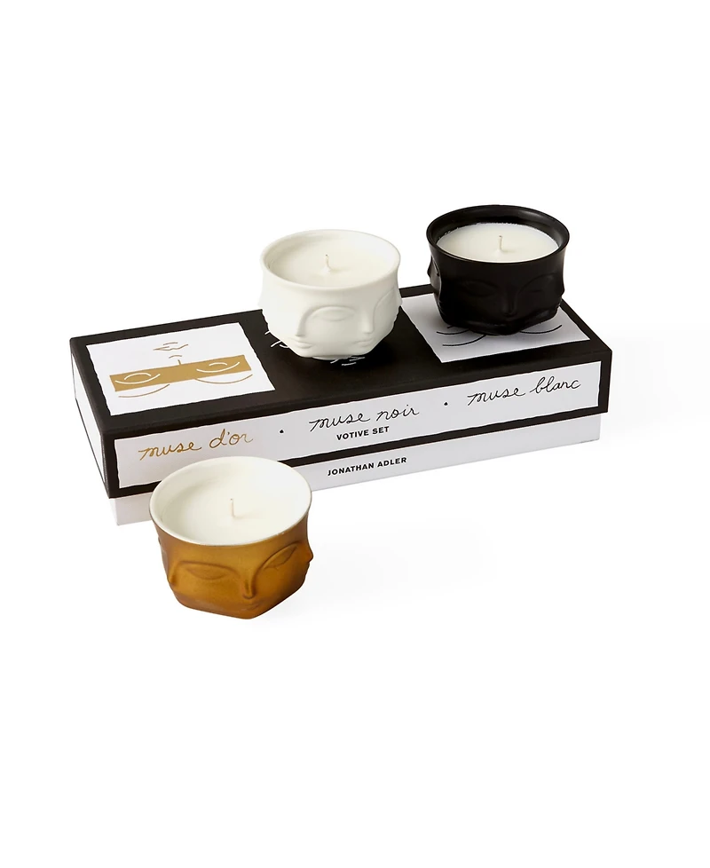Jonathan Adler Muse 3-Pc. Votive Candle Set