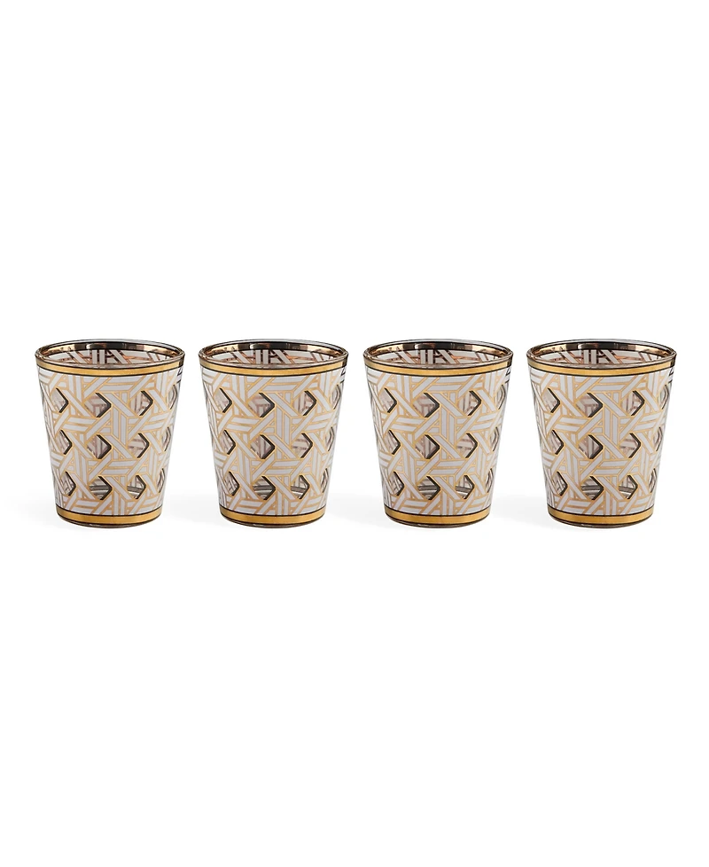 Jonathan Adler Basketweave 4-Pc. Glassware Set