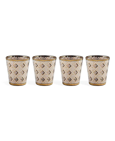 Jonathan Adler Basketweave 4-Pc. Glassware Set