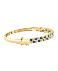 Effy Collection Sapphire (2-1/3 ct. t.w.) & Diamond (1/8 ct. t.w.) Bracelet in Sterling Silver