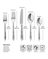 Wallace Bamboo 20-Piece Flatware Set, Service For 4