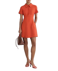 Reiss Women's Half-Button Flippy Mini Dress