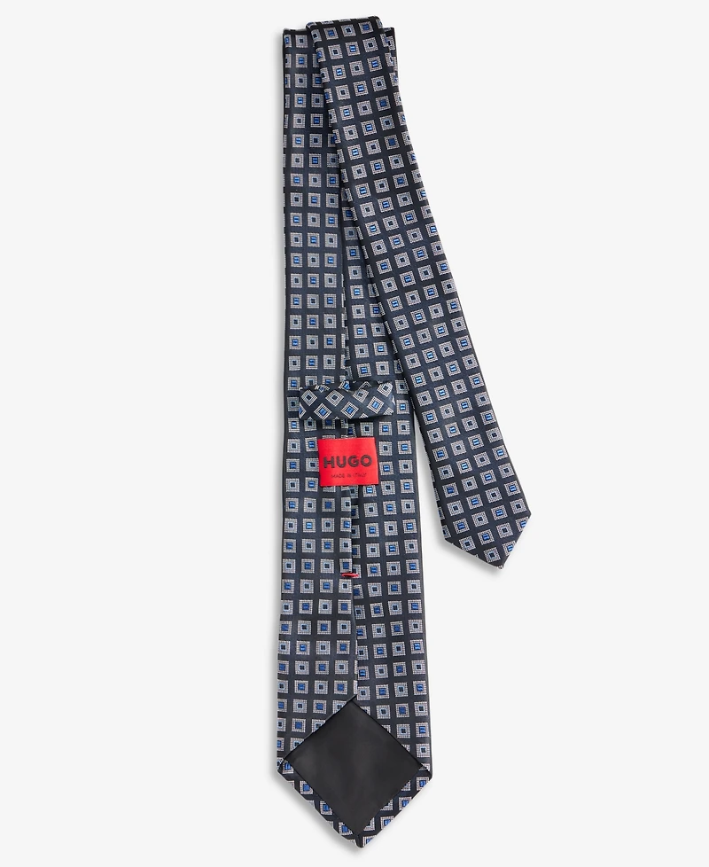Hugo by Boss Men's Slim-Fit Grid Pattern Tie