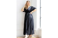 Kiyonna Women's Plus Vienna Kimono Sleeve Long Maxi Dress