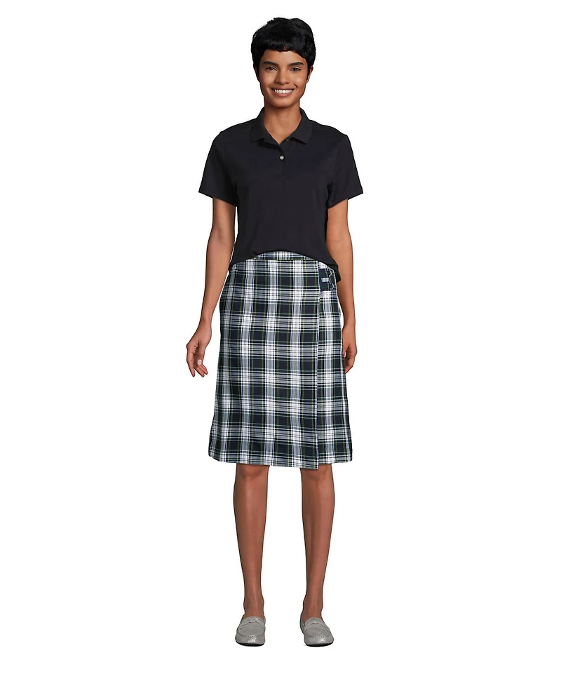 Lands' End Women's Short Sleeve Feminine Fit Interlock Polo Shirt