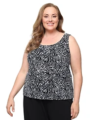Alex Evenings Plus Glitter Knit Top and Jacket, 2-Piece Set