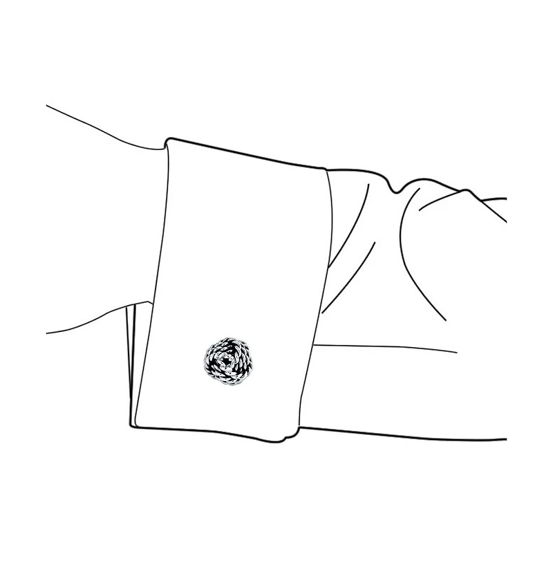 Bling Jewelry Solid Double Sided Twisted Love Knot Cufflinks for Dad Groomsmen .925 Sterling Silver Gift