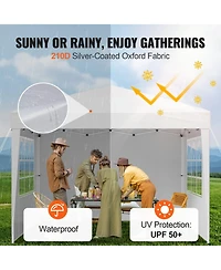 Cozito Pop Up Canopy, 10 x 10 feet Gazebo Tent with 3 Sidewalls and 2 Windows