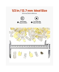 Cozito Fire Glass, 10 lb Reflective Crushed Fireplace Rocks, 1/2 inches