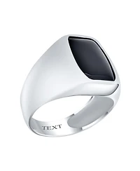 Bling Jewelry Classic Traditional Black Onyx Long Rectangle Signet Ring Sterling