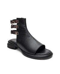 Forever & Always Shoes Women's Carina Leather Side Zip Sandal