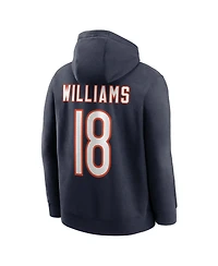 Nike Men's Caleb Williams Navy Chicago Bears Name Number Hoodie