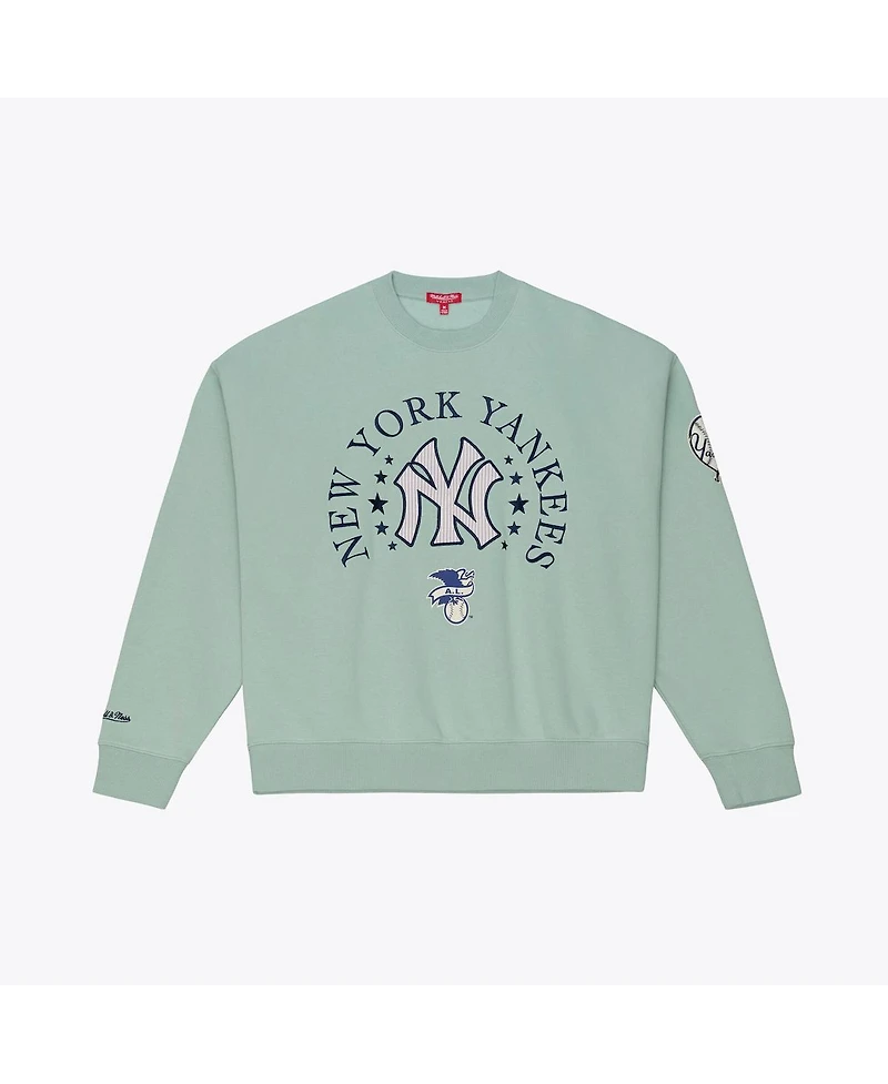 Mitchell Ness Women's Green New York Yankees Yacht Rock Sweatshirt