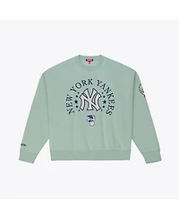 Mitchell Ness Women's Green New York Yankees Yacht Rock Sweatshirt