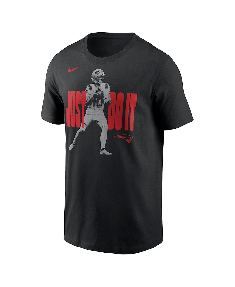 Nike Men's Drake Maye Black New England Patriots Just Do It T-Shirt