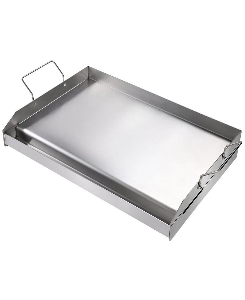Cozito Stove Top Griddle, Stainless Steel Double Burner Pan with Oil Groove