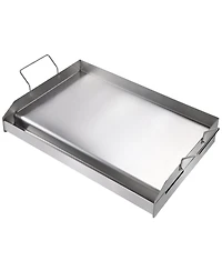 Cozito Stove Top Griddle, Stainless Steel Double Burner Pan with Oil Groove