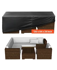 Cozito Patio Furniture Cover, 420D Oxford Rectangular Table Cover