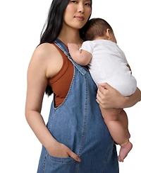Ingrid + Isabel Maternity Soft Denim Overall Jumpsuits