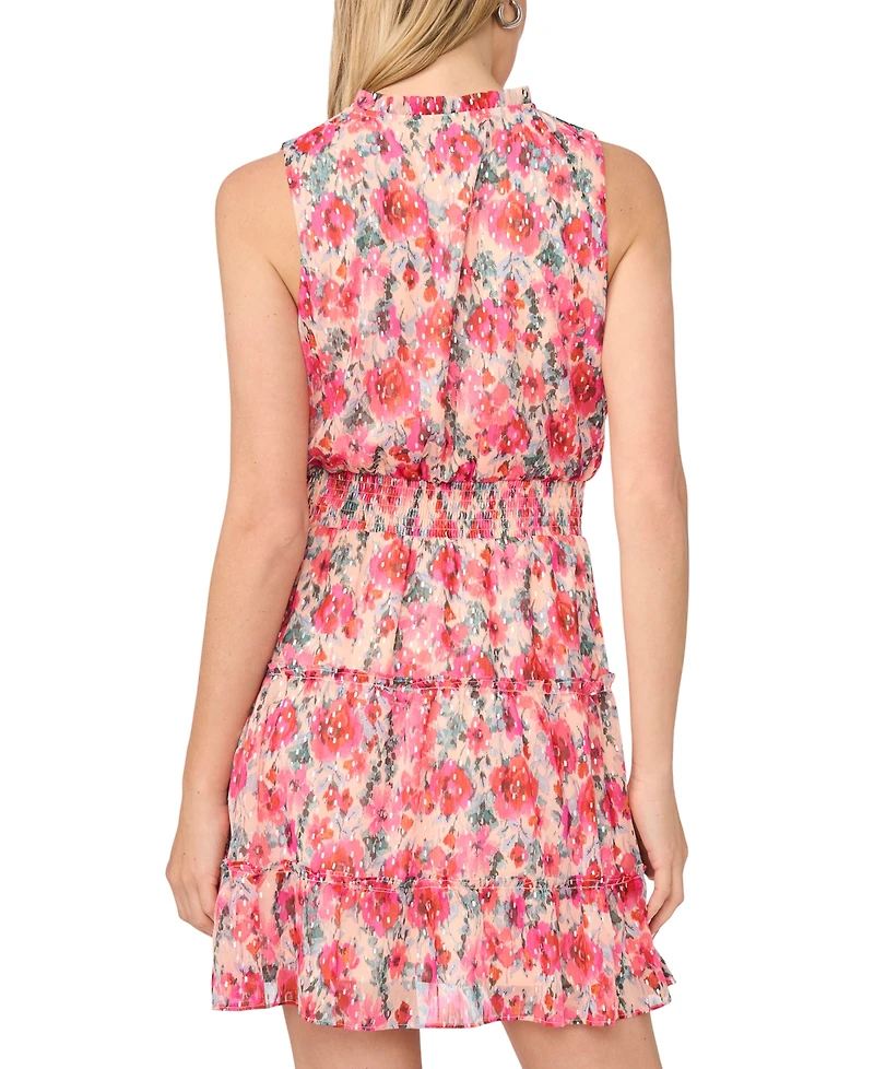 Sam & Jess Women's Sleeveless V-Neck Tiered Dress
