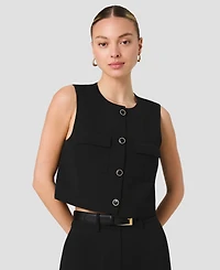 French Connection Women's Harry Suiting Sleeveless Button-Front Top