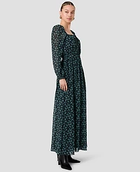 French Connection Women's Marina Square Neck Long-Sleeve Maxi Dress