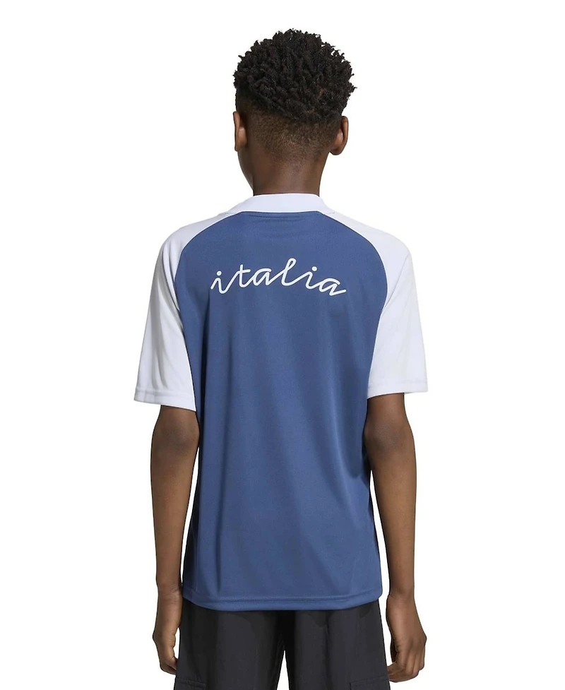 Adidas Big Boys and Girls Blue Italy National Team 2026 Pre-Match Jersey