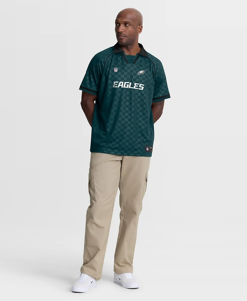 Fanatics Men's Midnight Green/Black Philadelphia Eagles Homerun Raglan V-Neck Polo Shirt