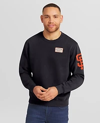 Darius Rucker Collection by Fanatics Men's Black San Francisco Giants Washed Crew Neck Pullover Sweatshirt