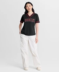 Fanatics Women's Black Arizona Diamondbacks Diva Race Ahead Raglan V-Neck T-Shirt