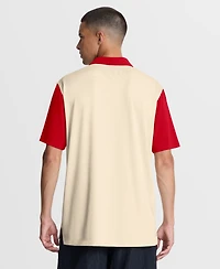Nike Men's Natural/Scarlet Ohio State Buckeyes Vapor Primary Logo Dri-fit Polo Shirt