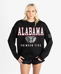 Gameday Couture Women's Black Alabama Crimson Tide Oversized Level Up Label Premium Sweatshirt